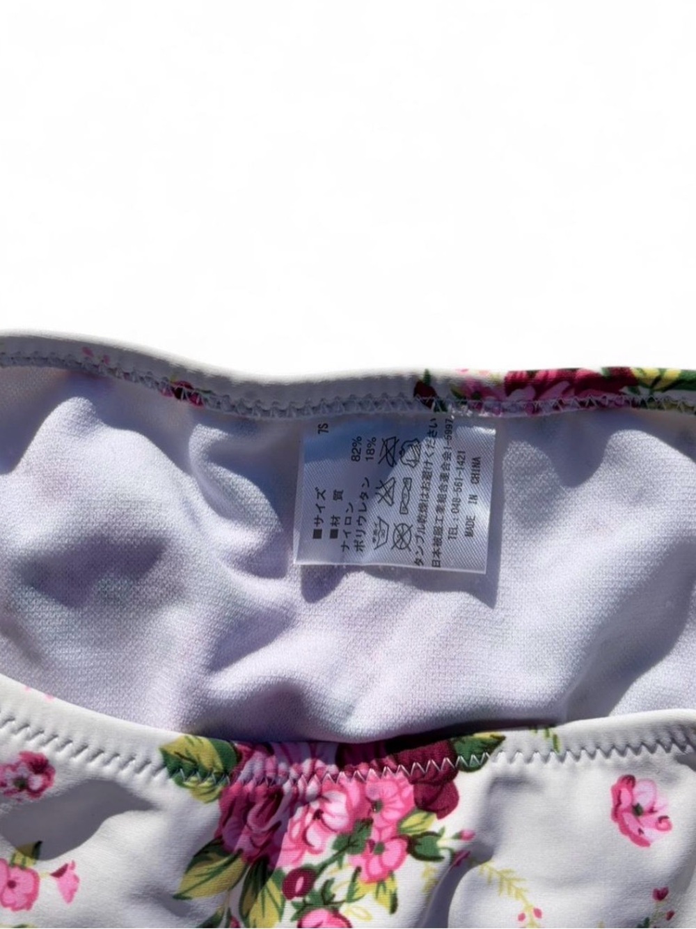Floral Ruffled Bikini Set in with Pink Roses - Picture 7 of 8